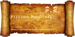 Pillisch Renátó névjegykártya